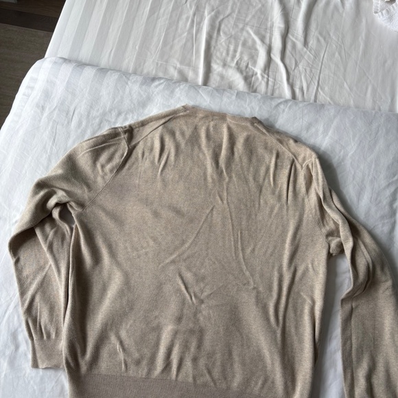 Ralph Lauren Men’s V Neck Sweater Size L Beige - Picture 3 of 3